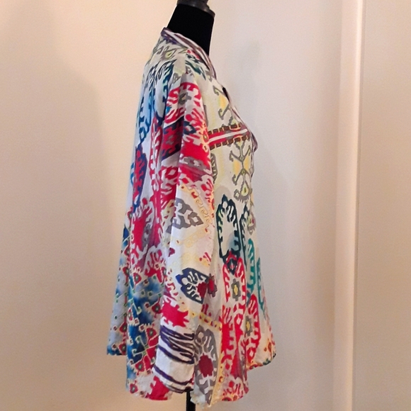 Johnny Was Silk Tunic Medium - Picture 4 of 9
